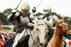 Knights on horses